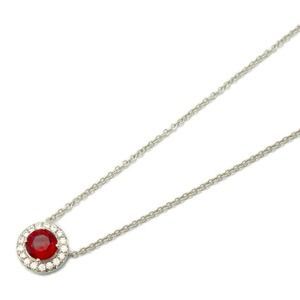 Tiffany Soleste Ruby Diamond Necklace Platinum Diamond Ruby